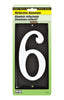 Hy-Ko 3-1/2 in. Reflective White Aluminum Number 6 Nail-On 1 pc. (Pack of 10)