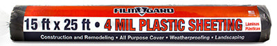 Berry Plastics Film-Gard Plastic Sheeting 4 mil X 15 ft. W X 25 ft. L Polyethylene Black