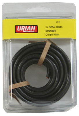 Automotive Wire, Insulation, Black, 10 AWG, 8-Ft.