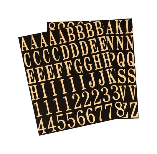 Hy-Ko 1 in. Gold Polyester Self-Adhesive Letter and Number Set 0-9, A-Z 1 pc. (Pack of 10)