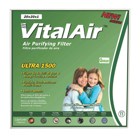 Vitalair Air Filter 20 " X 20 " X 1 " Electrostatically Charged Merv11