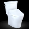 TOTO® WASHLET®+ Aquia IV® 1G® Arc Two-Piece Elongated Dual Flush 1.0 and 0.8 GPF Toilet with S500e Bidet Seat, Cotton White - MW4483046CUMFG#01