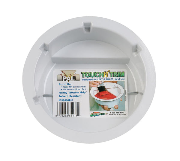Cubo de pintura de plástico blanco Paintin' Pal (paquete de 24)