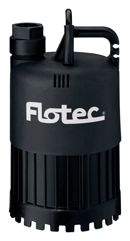 Flotec 4/10 HP 3000 gph Thermoplastic Switchless Switch Bottom AC Submersible Utility Pump