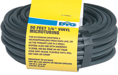 1/4-Inch x 50-Ft. Black Vinyl Microline Tubing