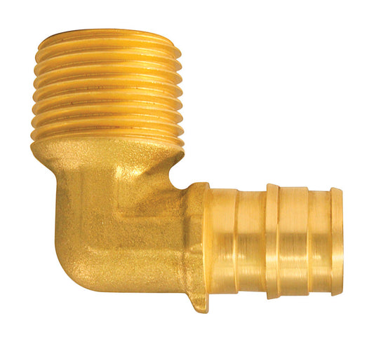 Apollo Expansion PEX / Pex A 1/2 in. Expansion PEX in to X 1/2 in. D MPT Brass 90 Degree Elbow