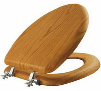 Mayfair 19601CP-378 Elongated Natural Oak Veneer Toilet Seat