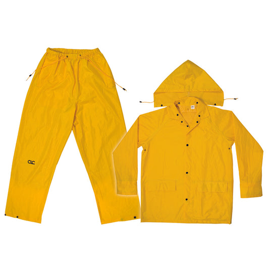 CLC Climate Gear Yellow Polyester Rain Suit L