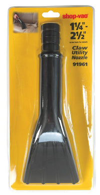 Shop-Vac 10 in.   L X 6.75 in.   W X 1-1/4in. to 2-1/2 in.   D Claw Utility Nozzle 1 pk