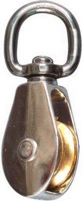 No-Rust Swivel Eye Single Pulley, 1-In.