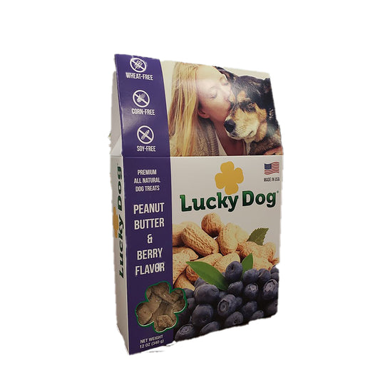 Lucky Dog Peanut Butter & Berries Grain Free Treats For Dogs 12 oz 6 in. 1 pk
