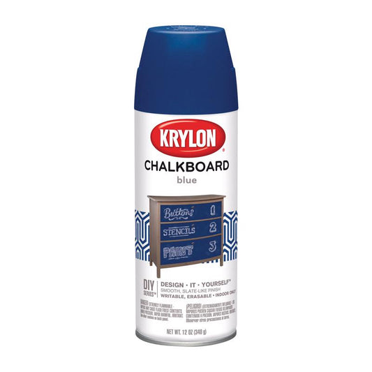 Krylon Chalkboard Matte Blue Spray Paint 12 oz. (Pack of 6)