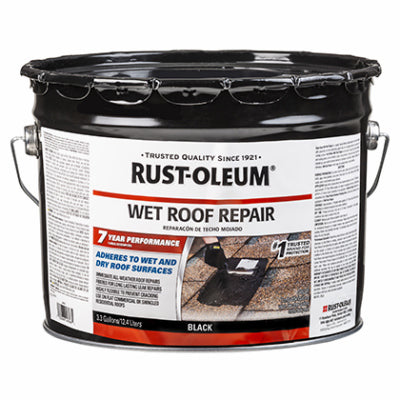 Wet Roof Repair, Black, 3-Gallon