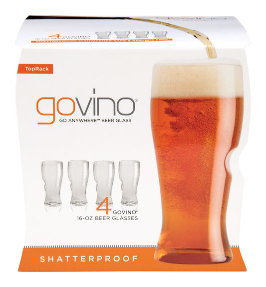 Govino Go Anywhere 16 oz. Clear Tritan Beer Glass