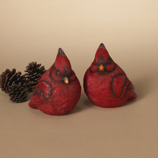 Gerson Red Sleeping Cardinal Figurine Indoor Christmas Decor (Pack of 6).