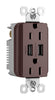 Legrand Radiant 15 amps 125 V Dark Bronze Outlet and USB Charger 5-15R 1 pk