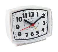 Westclox  4 in. White  Alarm Clock  Analog