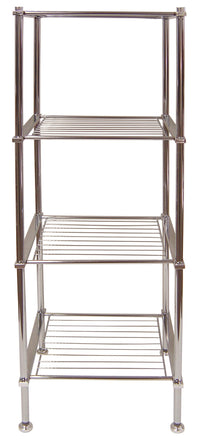 Organize It All 16984W 4 Tier Chrome Finish Metro Bath Shelf