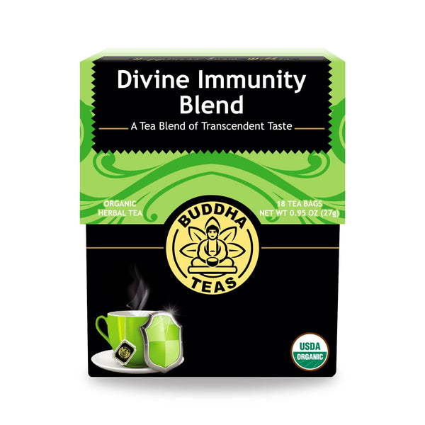Buddha Teas - Organic Tea - Divine Immunity - Case of 6 - 18 Count (Pack of 6)