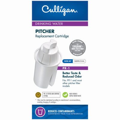 Culligan  Better Water Pure and Simple  50 gal. White  Replacement Pitcher Filter