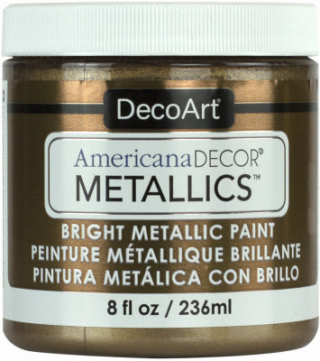 Americana Decor Metallics Craft Paint, Antique Bronze, 8-oz.