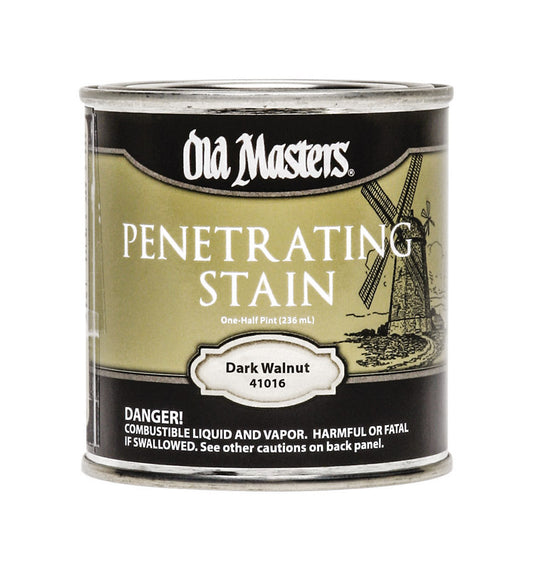 Old Masters Semi-Transparent Dark Walnut Oil-Based Penetrating Stain 0.5 pt