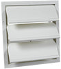 Air Vent White Plastic Square Automatic Gable Shutter 17.8 L x 16 H x 17.5 W in.