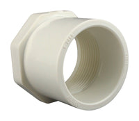 Casquillo reductor de PVC FPT de 1 pulgada de diámetro y espiga de 1-1/2 pulg., cédula 40 de Charlotte Pipe