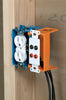 Carlon Orange PVC 1-Gang Low Voltage Rectangle Mounting Bracket 3.68 H x 2.36 W x 3.1 D in.