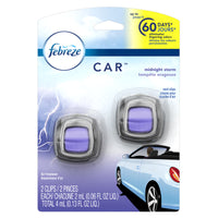 Febreze Car Midnight Storm Scent Car Vent Clip 0.13 oz. Liquid (Pack of 8)