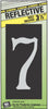 Hy-Ko 3-1/2 in. Reflective White Aluminum Number 7 Nail-On 1 pc. (Pack of 10)