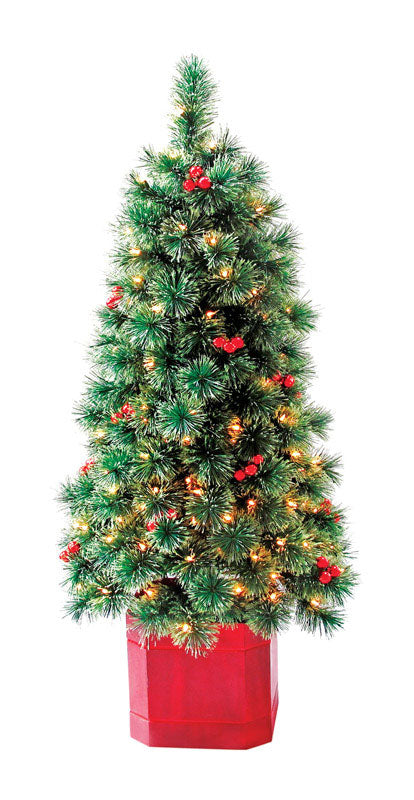 Greenfields  4-1/2 ft. Clear  Prelit Arcadia  Artificial Porch Tree  150 lights