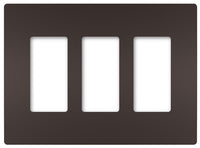 Legrand Radiant Bronze 3 gang Polycarbonate Toggle Screwless Wall Plate 1 each