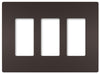 Legrand Radiant Bronze 3 gang Polycarbonate Toggle Screwless Wall Plate 1 each