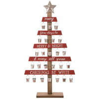 Celebrations Countdown To Christmas Tree With Pails Christmas Decoration Brown/Red MDF 27.83 in. (Pack of 2)