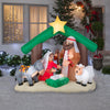 Gemmy  LED  White  72.44 in. Inflatable  Large Nativity Scene