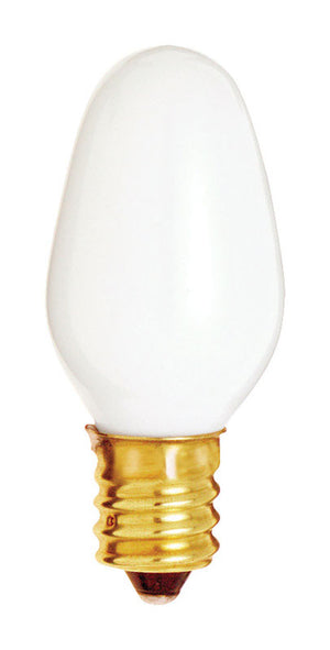 Satco 7 W C7 Nightlight Incandescent Bulb E12 (Candelabra) Soft White (Pack of 12)