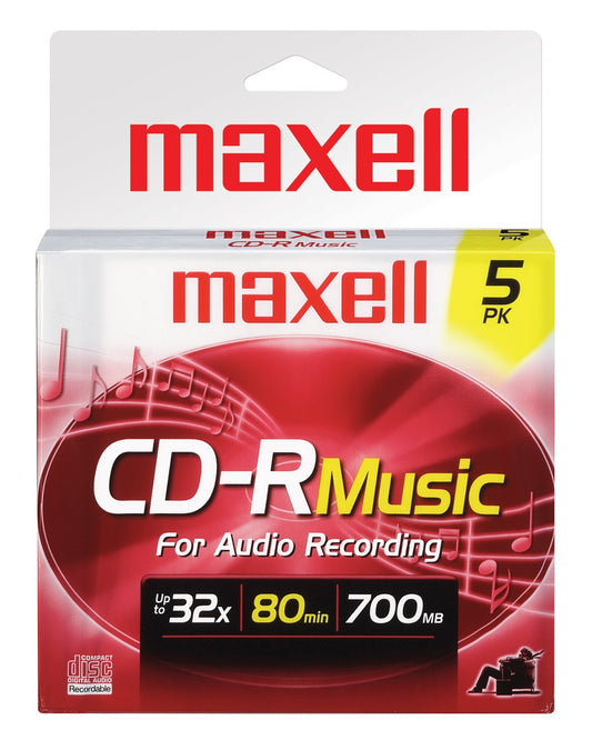 Maxell 625132 Cd-R Music Discs 5 Count
