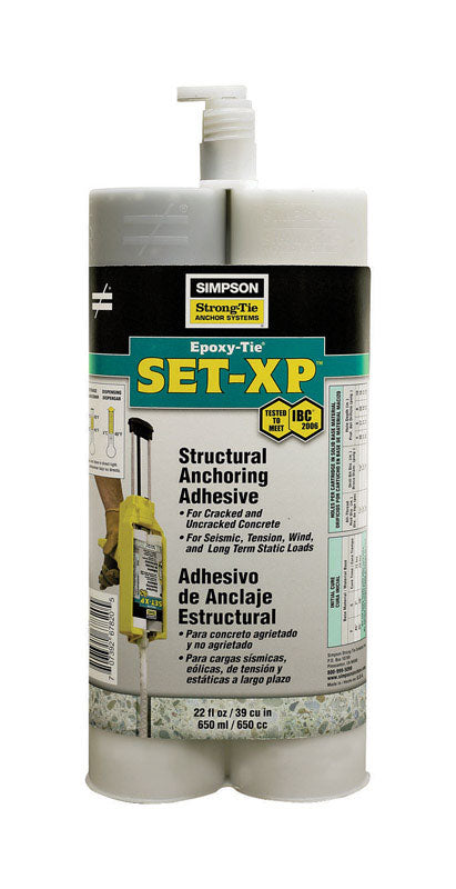 Simpson Strong-Tie  Set XP  Two Part Epoxy  Concrete Anchoring Epoxy  22 oz.