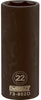Metric Deep Impact Socket, 6-Point, Black Oxide, 1/2-In. Drive, 22mm