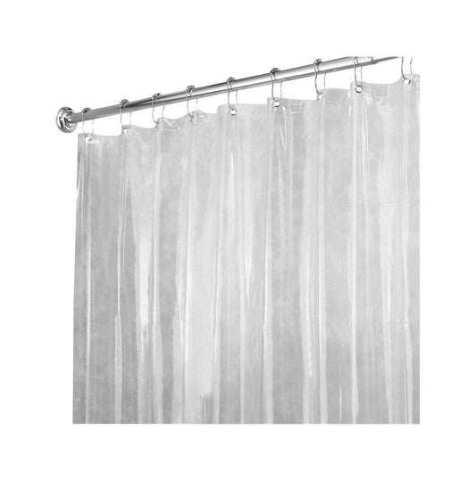 InterDesign 72 in. H x 72 in. W Clear Solid Shower Curtain Liner PEVA (Pack of 2)