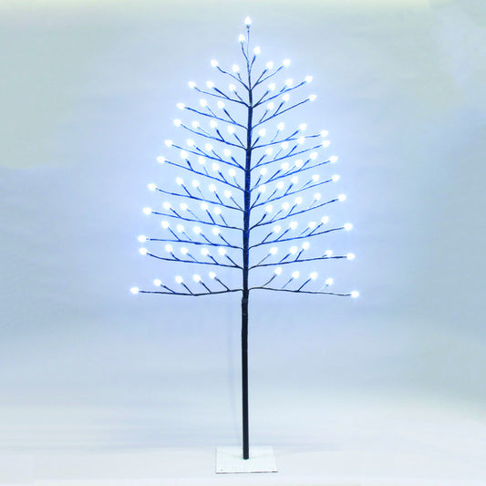 Celebrations  4 ft. White  Prelit LED  Stick Tree  95 lights