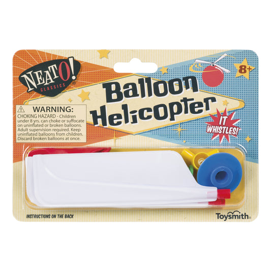 Toysmith Neato Whistle Balloon Helicopter Assorted