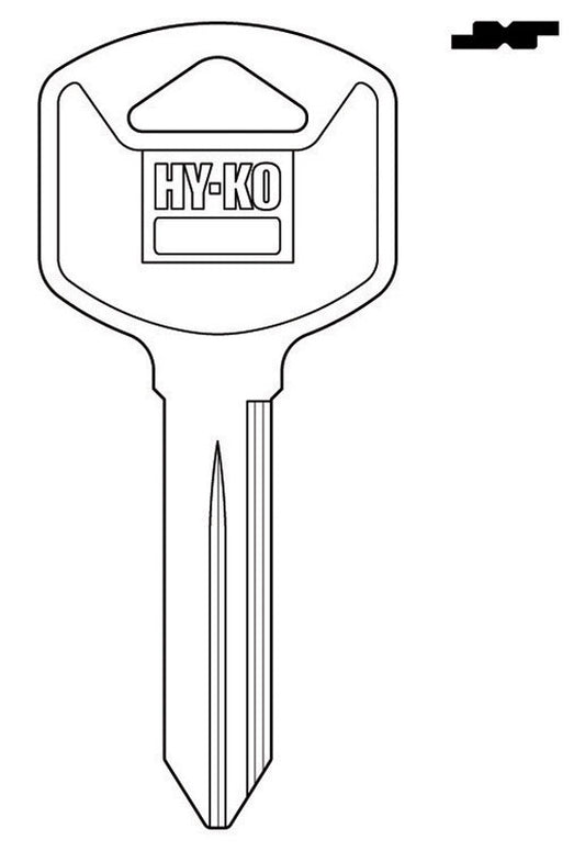 Hy-Ko Automotive Key Blank Double sided For GM (Pack of 10)