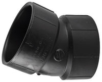 Codo de ABS de 22-1/2 grados con buje de 3 pulg. x buje de 3 pulg. de diámetro Charlotte Pipe