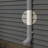 Genova  2 in. H x 3 in. W x 10 ft. L White  Vinyl  A  Downspout