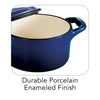 10.5 oz Enameled Cast-Iron Series 1000 Covered Mini Cocotte - Gradated Cobalt