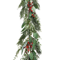 Decoris Decorated Winter Berry Christmas Garland (Pack of 4)