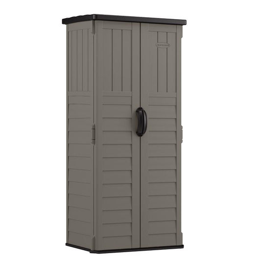 Suncast 2 ft. x 2 ft. Plastic Vertical Storage Shed with Floor Kit