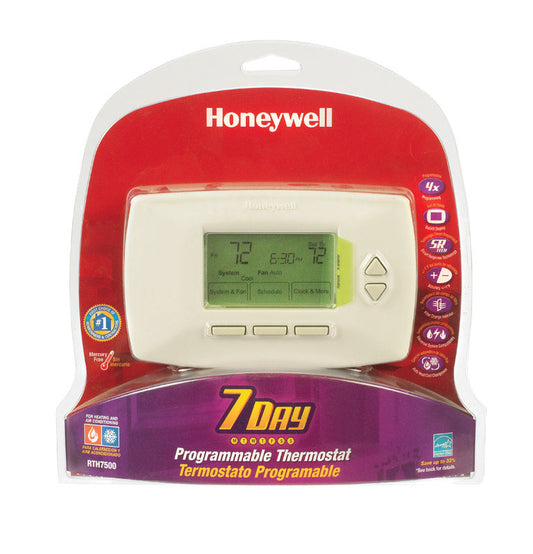 Honeywell Conventional 7- Day Programmable Thermostat Univ 7 Day, Heat & Cool